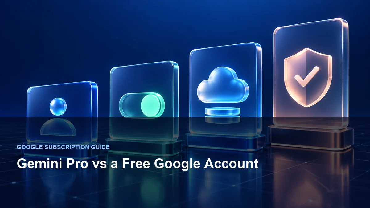 Free and premium Google account tiers side by side